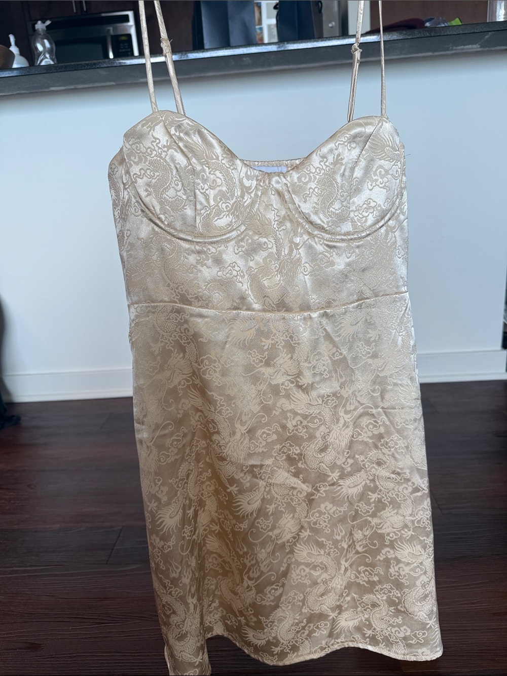 Princess Polly Gold Brocade Mini Dress